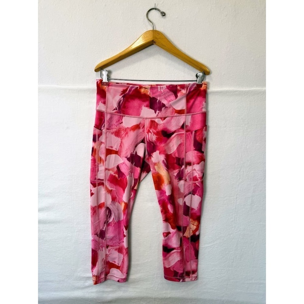 Athleta Pink Athletic Training Cropped Pants Painted Energy Coral - NEVER WORN